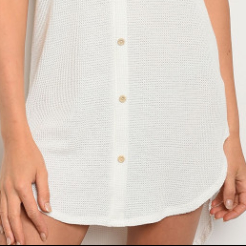 LAST 1!  Small ! Waffle Knit Dress in Ivory! - Picture 3 of 7